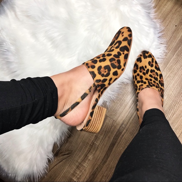 LAST PAIR size 10❗️LEOPARD VEGAN slip on mules - Picture 4 of 7